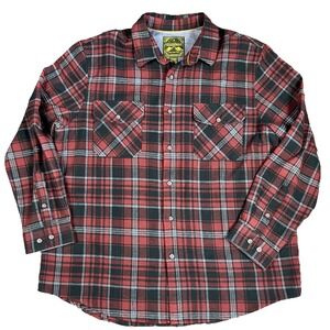 Anchorage Expedition Mens Flannel Shirt Shacket Size 2X Plaid Rugged Grunge Gorp